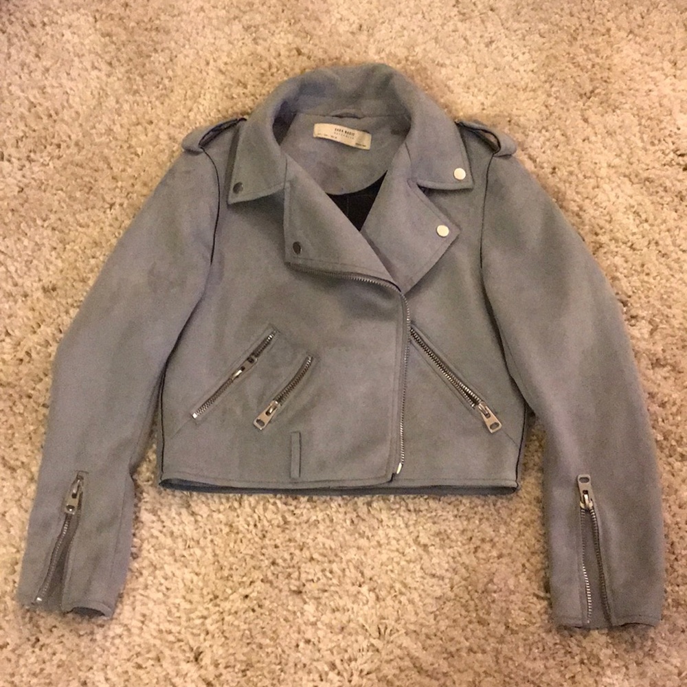 Zara suede moto jacket